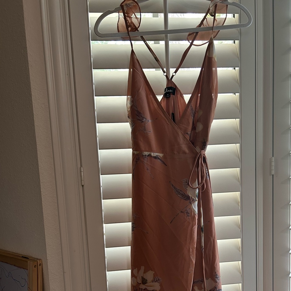 Lulus tan floral midi